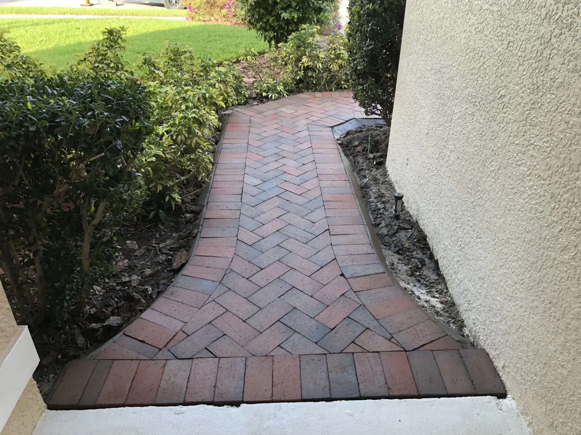 Durable walkway paver installation